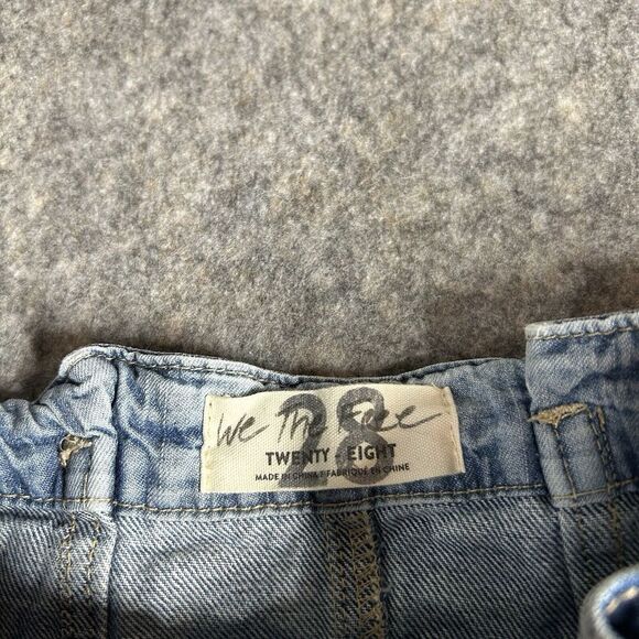 Free People We The Free Denim Skirt Womens 28 East Of Eden Light Wash Button Fly - Picture 6 of 7